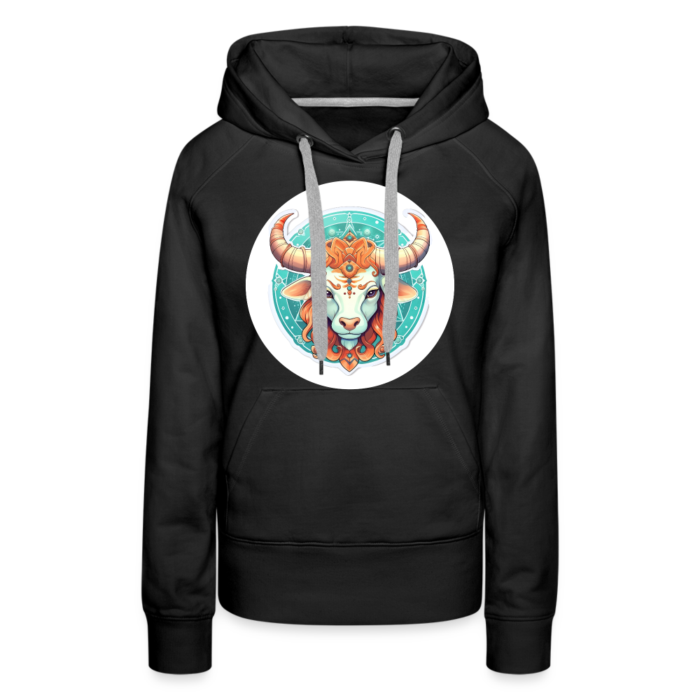 Women’s Symbol Taurus Premium Hoodie - black