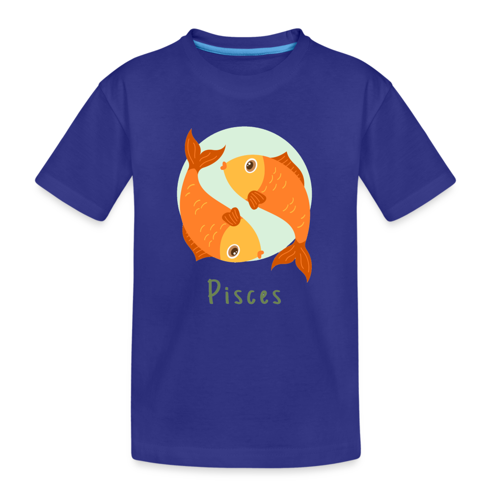 Kid’s Astro Toon Pisces Premium Organic T-Shirt - royal blue