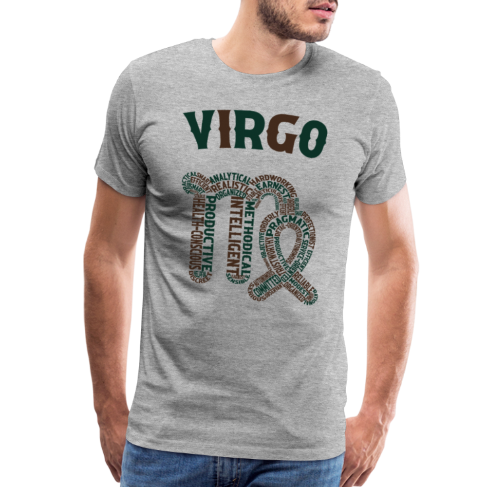 Men's Power Words Virgo Premium T-Shirt - heather gray