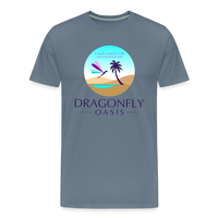 Thumbnail for Men's Dragonfly Oasis V.1 Premium T-Shirt - steel blue