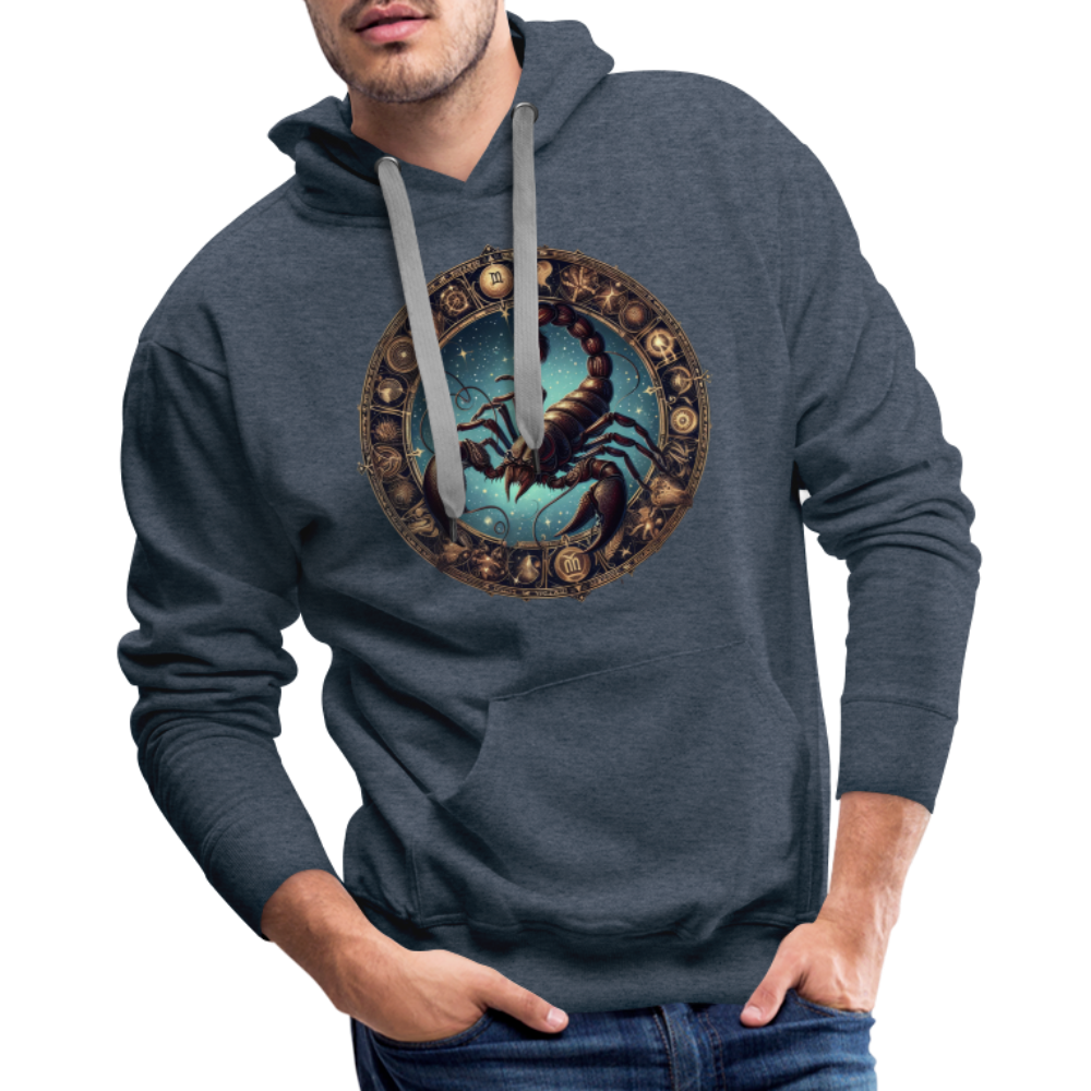 Men’s Mythical Scorpio Premium Hoodie - heather denim