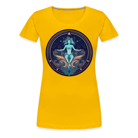 Thumbnail for Women’s Mystic Aquarius Premium T-Shirt - sun yellow