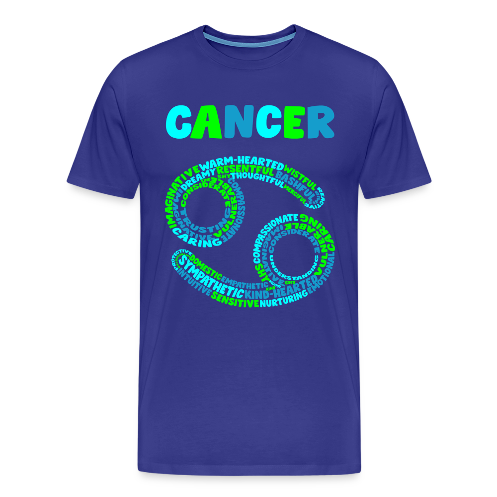 Men's Power Words Cancer Premium T-Shirt - royal blue