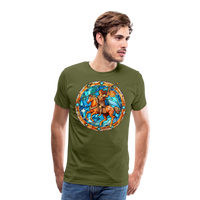 Thumbnail for Men's Mosaic Sagittarius Premium T-Shirt - olive green