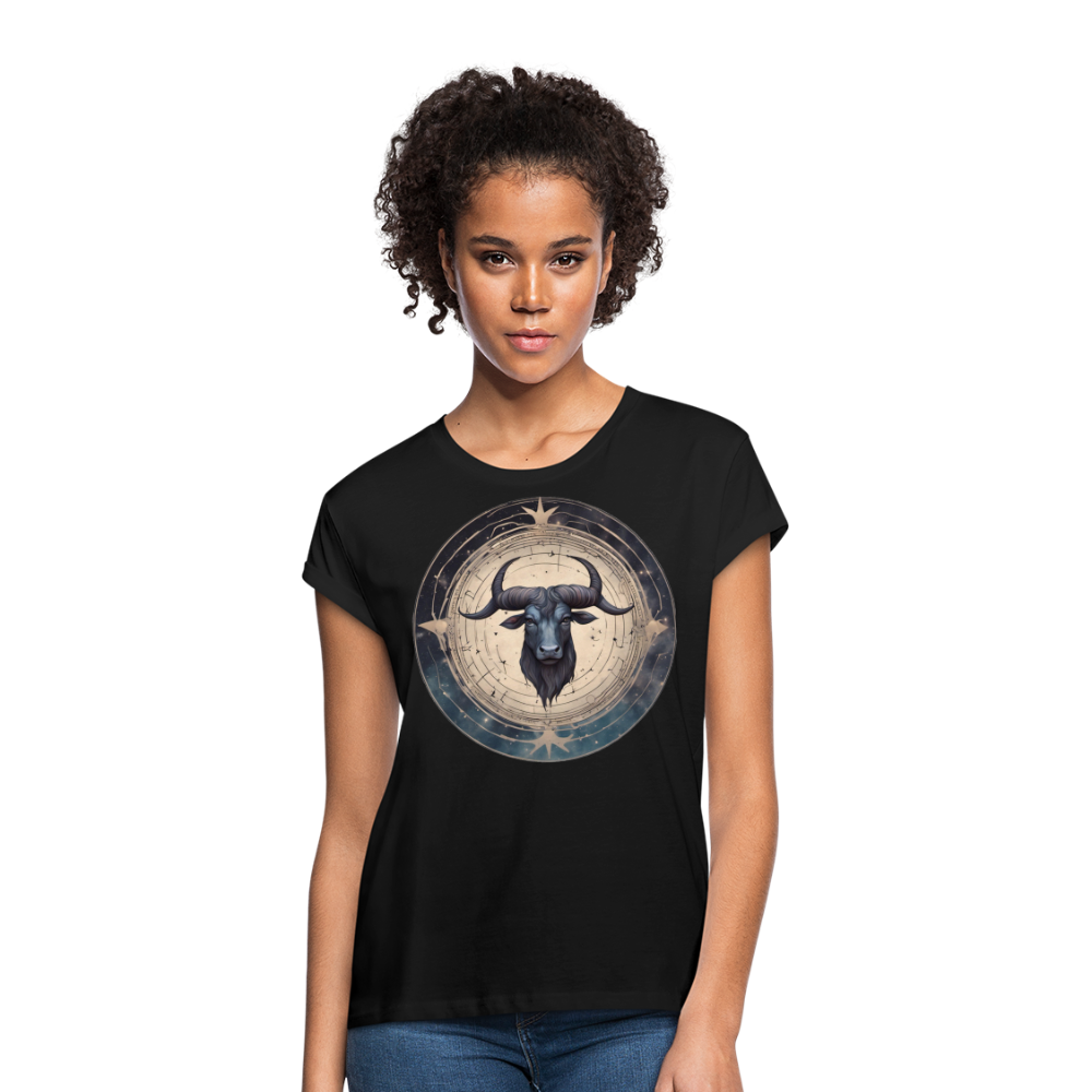 Women's Mythical Taurus Relaxed Fit T-Shirt - black