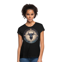 Thumbnail for Women's Mythical Taurus Relaxed Fit T-Shirt - black