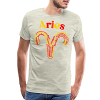 Thumbnail for Men's Power Words Aries Premium T-Shirt - heather oatmeal