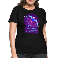 Thumbnail for Women's Neon Sagittarius T-Shirt - black