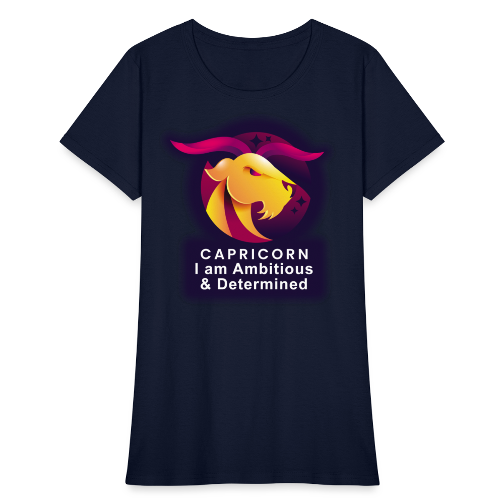 Women's Glow Capricorn T-Shirt - navy