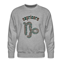 Thumbnail for Men's Power Words Capricorn Premium Sweatshirt - heather grey