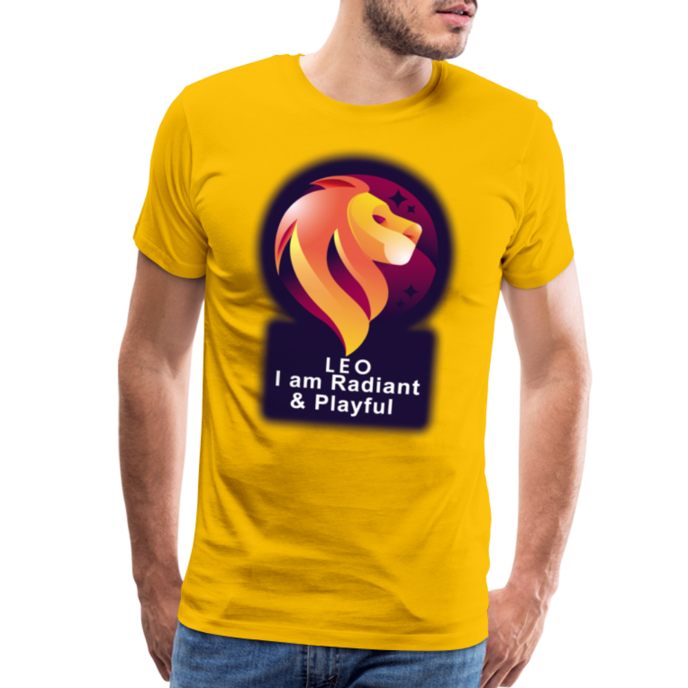 Men's Glow Leo Premium T-Shirt - sun yellow