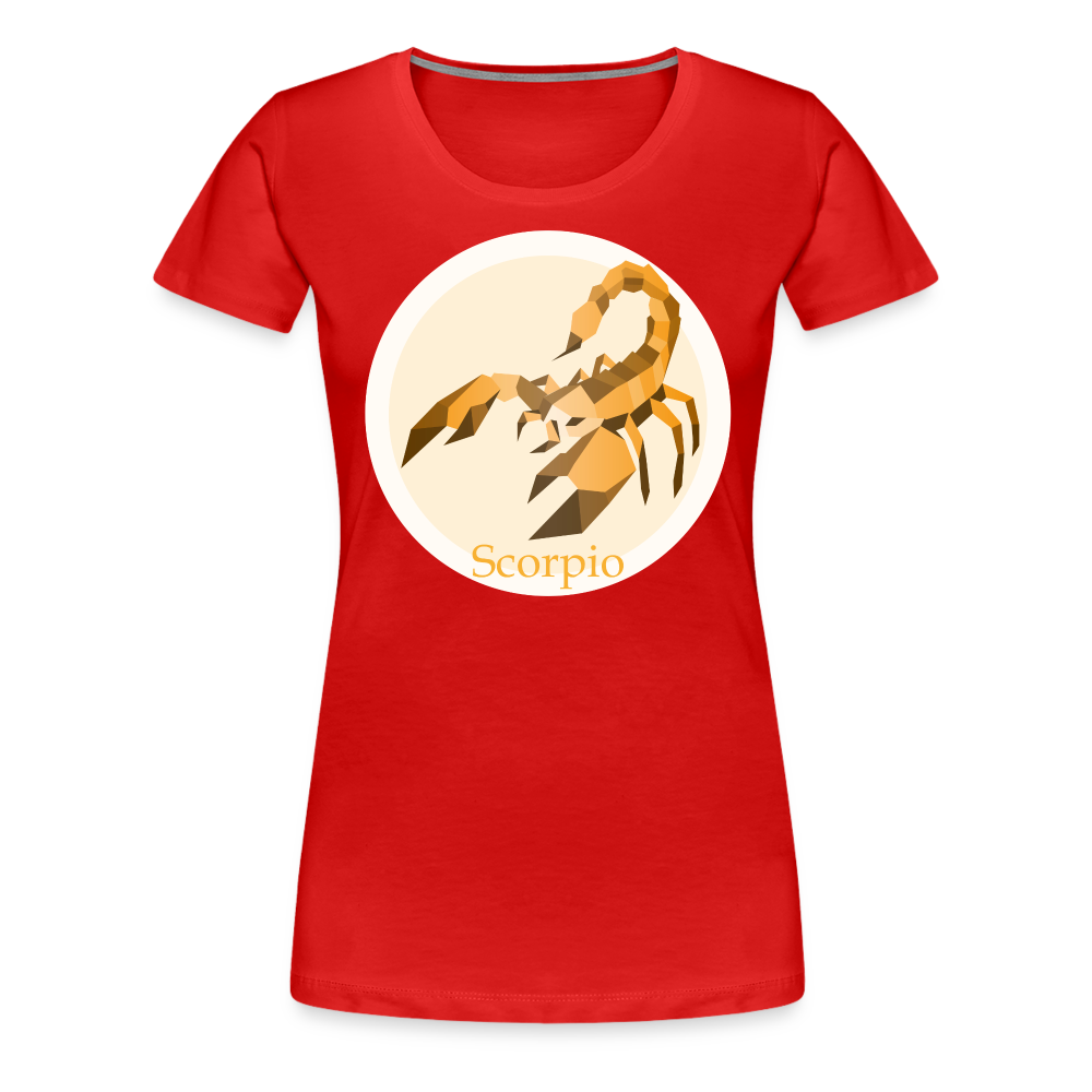 Women’s Mosaic Scorpio Premium T-Shirt - red