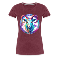 Thumbnail for Women’s Mythical Aries Premium T-Shirt - heather burgundy