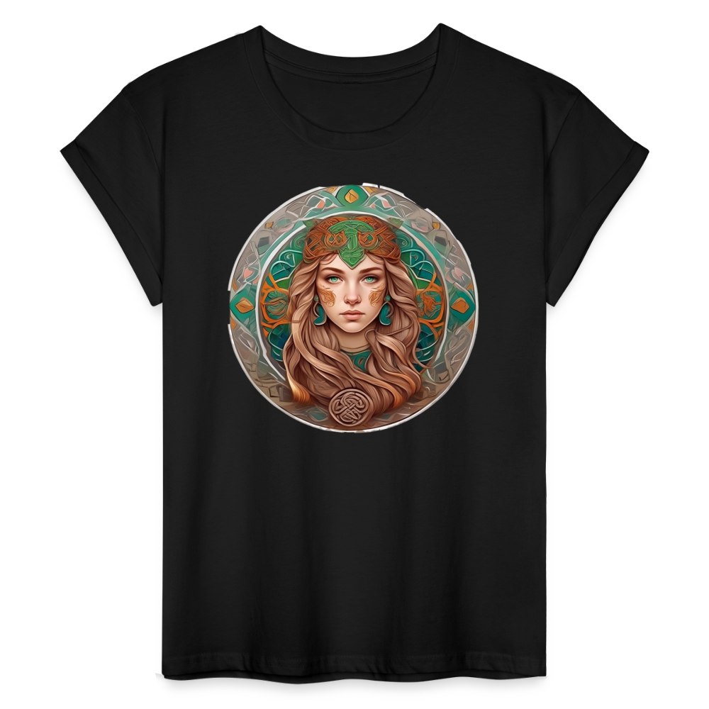 Women's Mythical Virgo Relaxed Fit T-Shirt - black