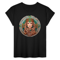 Thumbnail for Women's Mythical Virgo Relaxed Fit T-Shirt - black