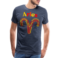 Thumbnail for Men's Power Words Aries Premium T-Shirt - heather blue