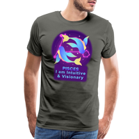 Thumbnail for Men's Neon Pisces Premium T-Shirt - asphalt gray