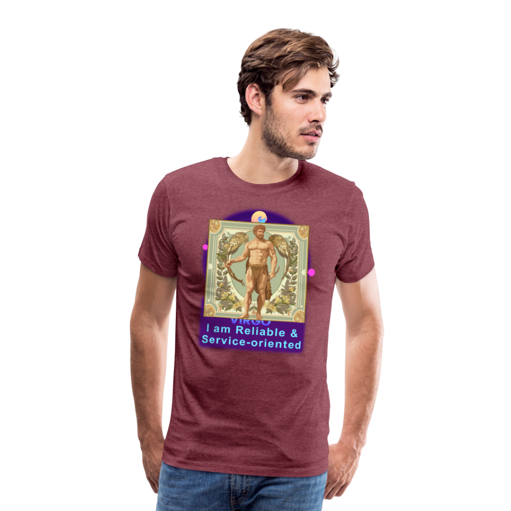 Men's Mythical Virgo Premium T-Shirt - heather burgundy