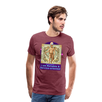 Thumbnail for Men's Mythical Virgo Premium T-Shirt - heather burgundy