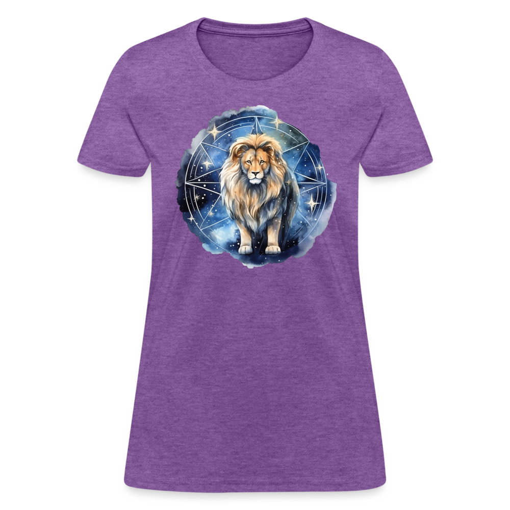 Women's Mythical Leo T-Shirt - purple heather