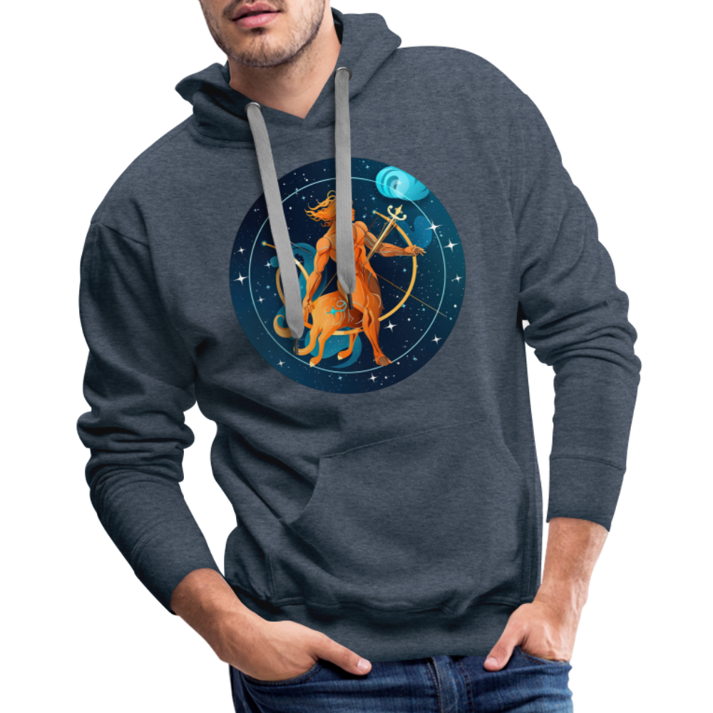 Men’s Mythical Sagittarius Premium Hoodie - heather denim