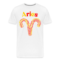 Thumbnail for Men's Power Words Aries Premium T-Shirt - white