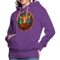 Thumbnail for Women’s Mosaic Taurus Premium Hoodie - purple 