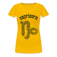 Thumbnail for Women's Power Words Capricorn Premium T-Shirt - sun yellow