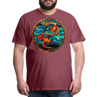 Thumbnail for Men's Mosaic Pisces Premium T-Shirt - heather burgundy