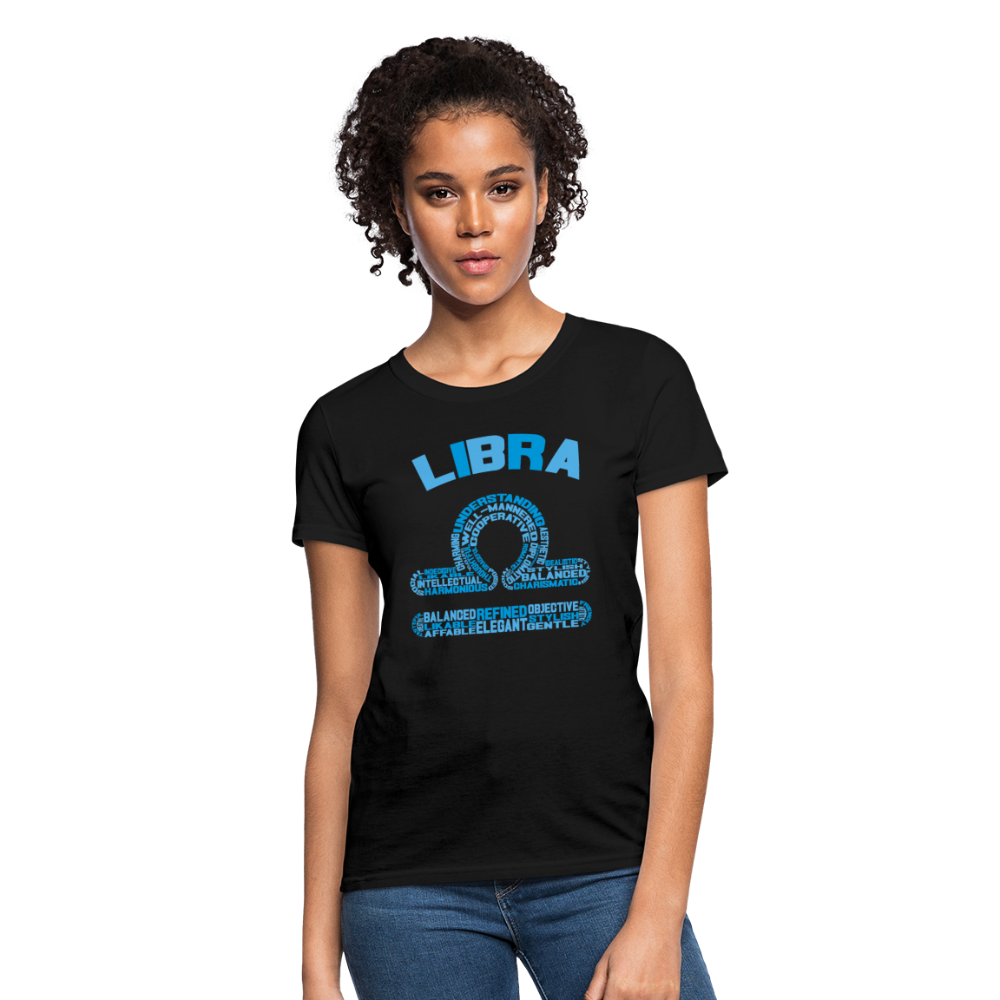 Women's Power Words Libra T-Shirt - black