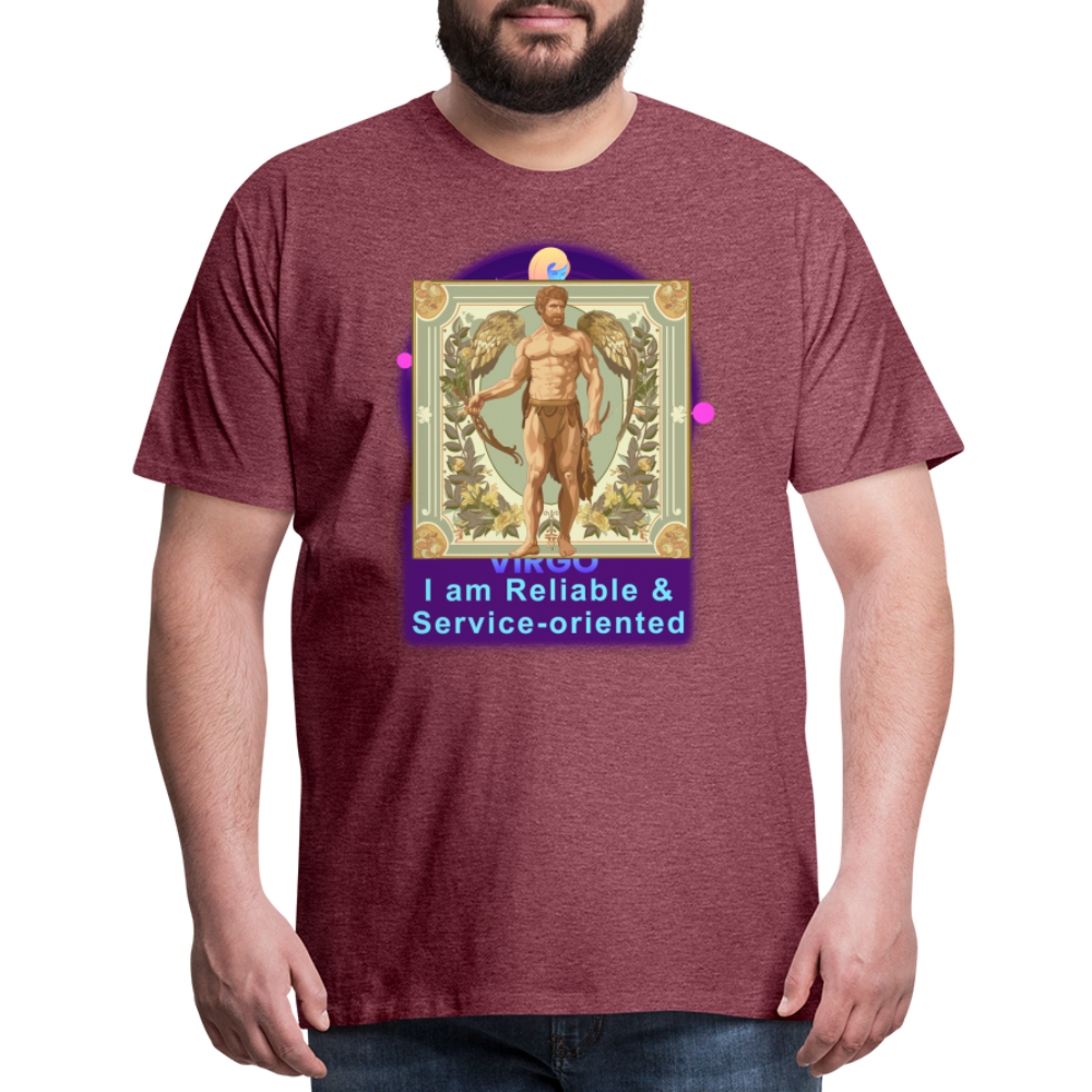 Men's Mythical Virgo Premium T-Shirt - heather burgundy