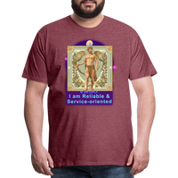 Thumbnail for Men's Mythical Virgo Premium T-Shirt - heather burgundy