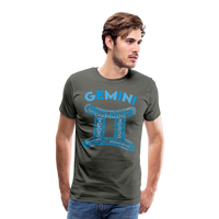 Thumbnail for Men's Power Words Gemini Premium T-Shirt - asphalt gray