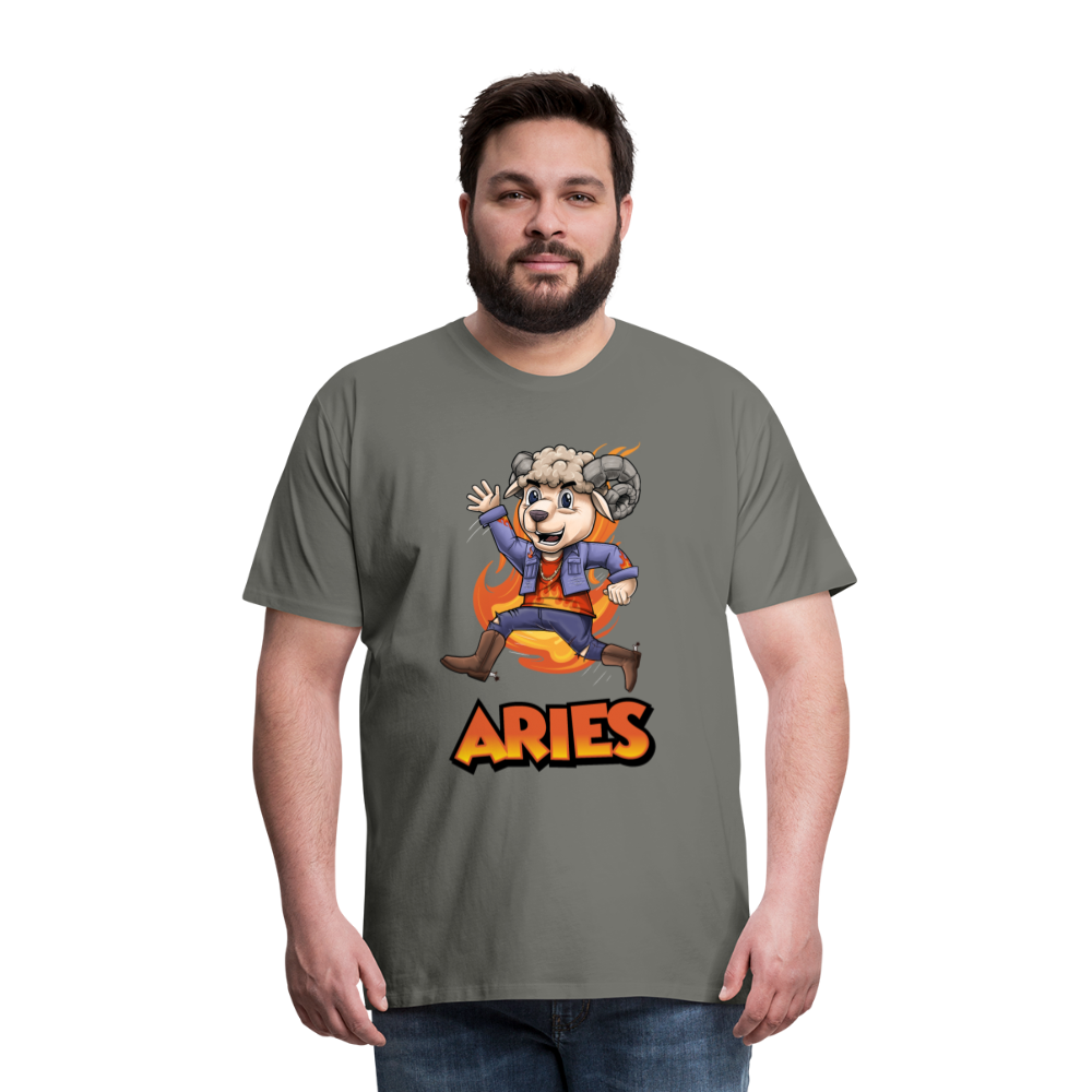 Men's Playful Aries Premium T-Shirt - asphalt gray