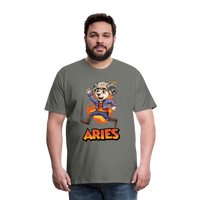 Thumbnail for Men's Playful Aries Premium T-Shirt - asphalt gray