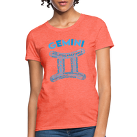 Thumbnail for Women's Power Words Gemini T-Shirt - heather coral