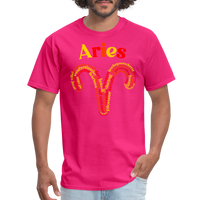 Thumbnail for Men's Power Words Aries Classic T-Shirt - fuchsia