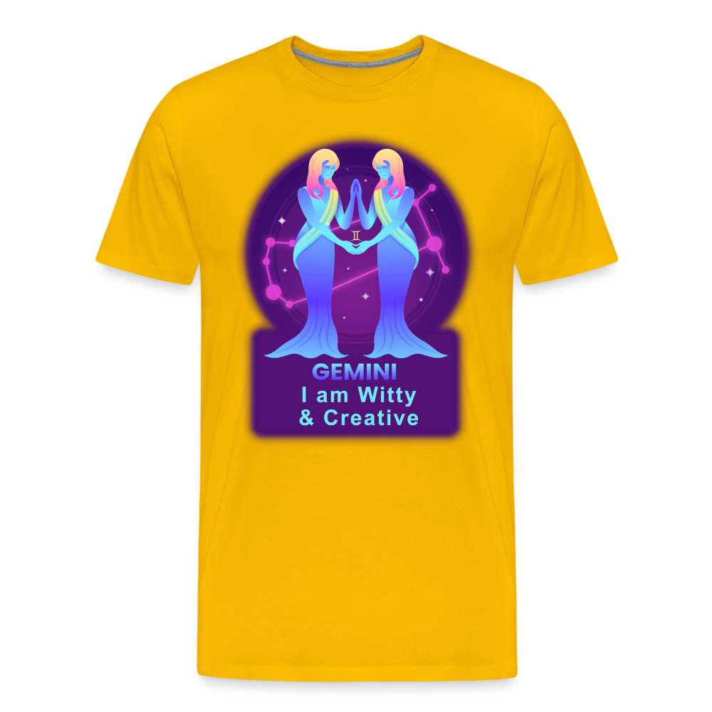 Men's Neon Gemini Premium T-Shirt - sun yellow