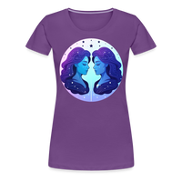 Thumbnail for Women’s Magic Gemini Premium T-Shirt - purple