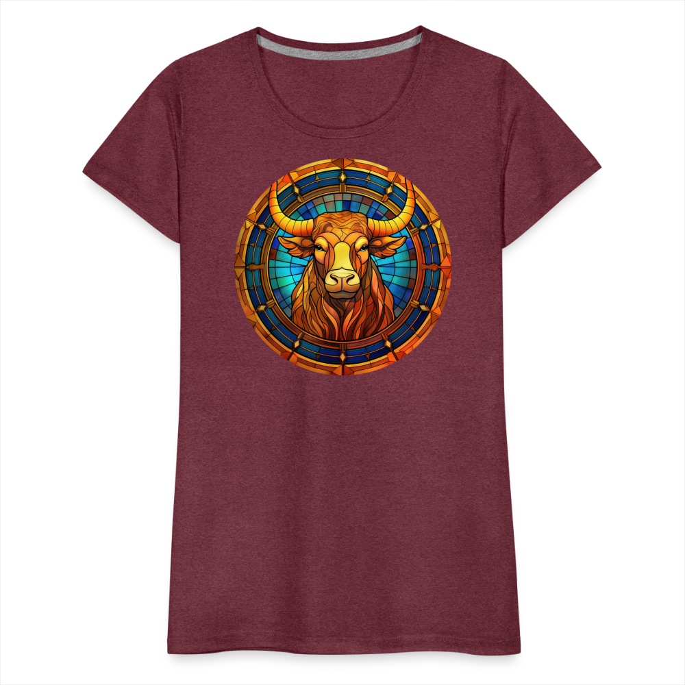 Women’s Mosaic Taurus Premium T-Shirt - heather burgundy