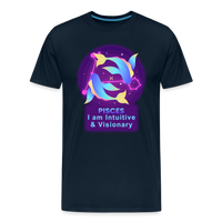 Thumbnail for Men's Neon Pisces Premium T-Shirt - deep navy