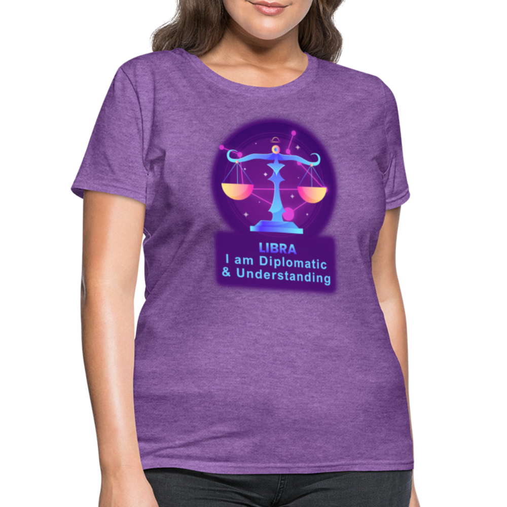 Women's Neon Libra T-Shirt - purple heather