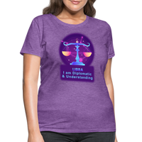 Thumbnail for Women's Neon Libra T-Shirt - purple heather