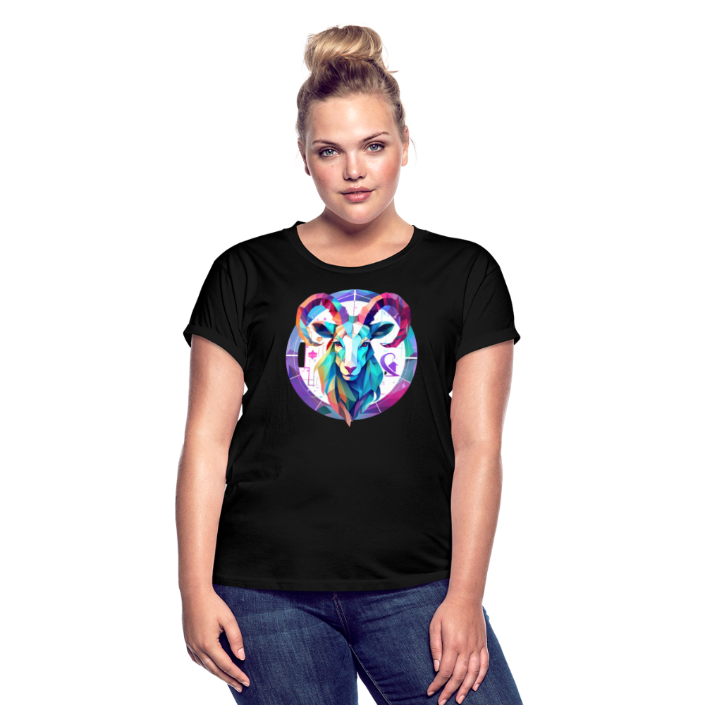 Women's Mythical Aries Relaxed Fit T-Shirt - black