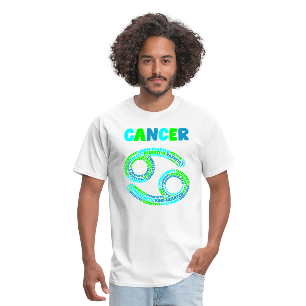 Men's Power Words Cancer Classic T-Shirt - white