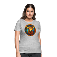 Thumbnail for Women's Mosaic Taurus T-Shirt - heather gray