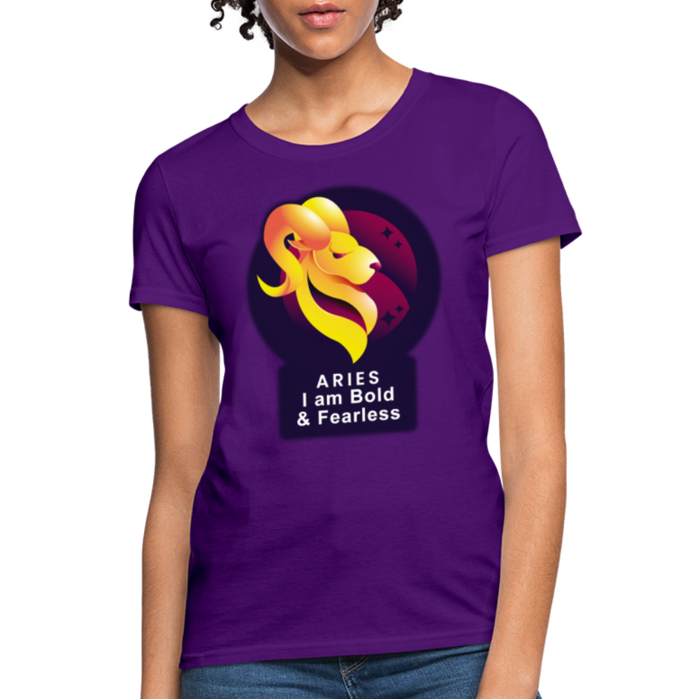 Women's Glow Aries T-Shirt - purple