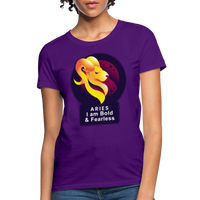 Thumbnail for Women's Glow Aries T-Shirt - purple