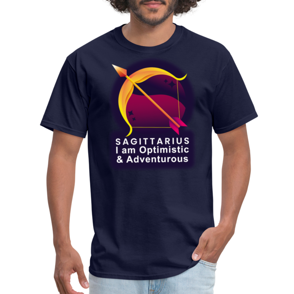 Men's Glow Sagittarius Classic T-Shirt - navy