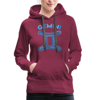 Thumbnail for Women's Power Words Gemini Premium Hoodie - burgundy